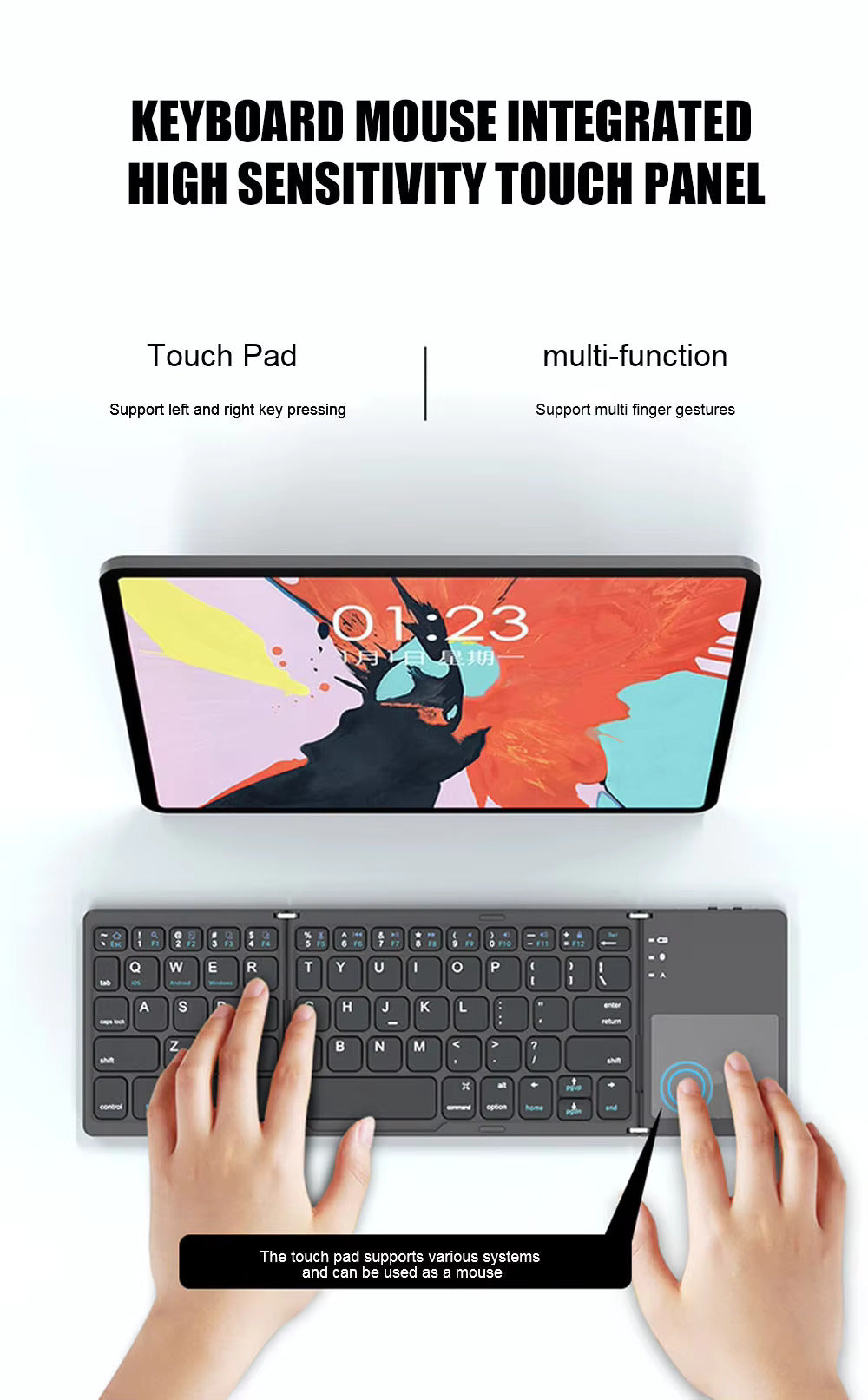 FoldEz™ - Mini Wireless Keyboard